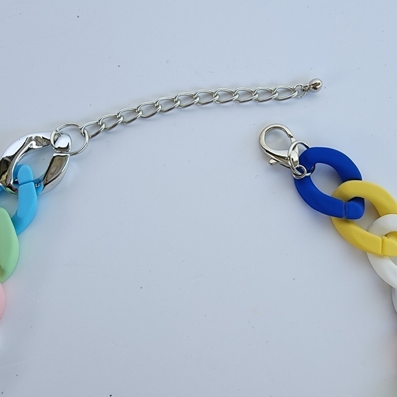 NEW Multicolor Link Chain Necklace - Picture 7 of 7